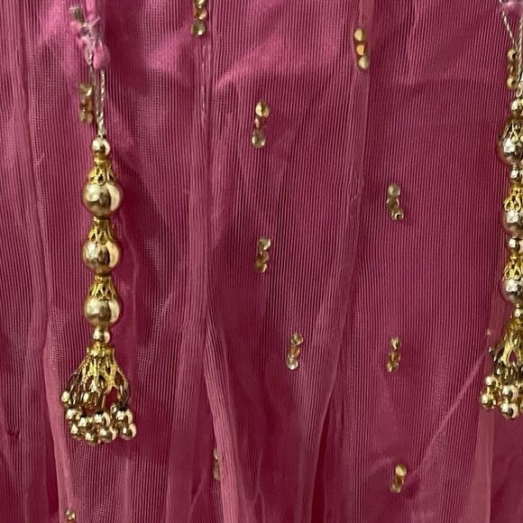 Pakistani Indian Party Dress Purple Size 44 Handmade - Picture 14 of 16